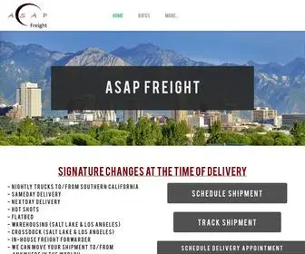 Shipasapfreight.com(ASAP Freight) Screenshot