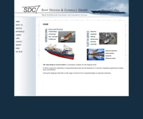 Shipdesign.de(SDC Ship Design & Consult GmbH) Screenshot