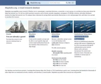 Shipindex.org(Index to Ships in Books) Screenshot