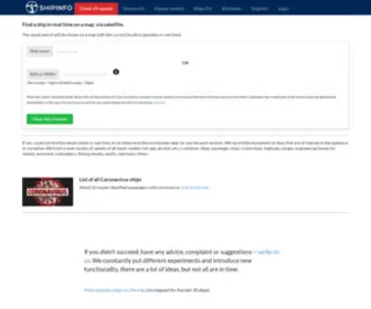 Shipinfo.net(Find a ship location) Screenshot