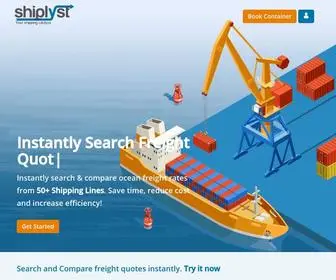 Shiplyst.com(Instant ocean freight rates & container shipments online) Screenshot