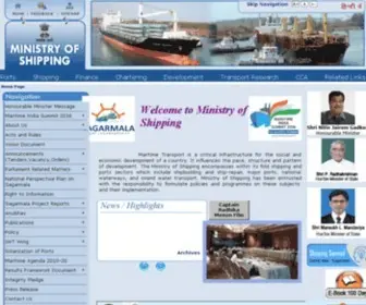 Shipmin.gov.in(Ministry Of Shipping) Screenshot
