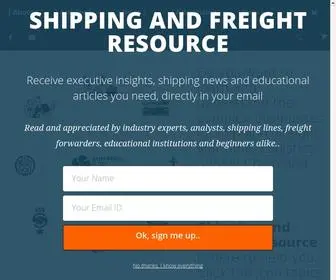 Shippingandfreightresource.com(Shipping and Freight Resource) Screenshot