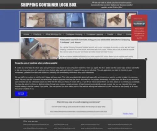 Shippingcontainerlockbox.com(Shipping Container Lock Box) Screenshot