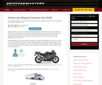 Shippingmasters.com(Motorcycle transport from $280. Shippingmasters) Screenshot