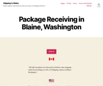 Shippingtoblaine.com(Shipping to Blaine) Screenshot