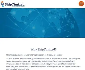 Shiptimized.com(Shipping) Screenshot