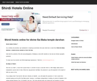 Shirdihotelsonline.com(Shirdi Hotels Online) Screenshot