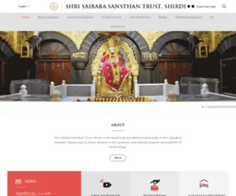 Shirdi.org.in(Shri Saibaba Sansthan Trust) Screenshot