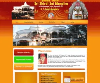 Shirdisaimandirartnagar.org(Nagar, Bangalore (Sai Baba Temple RT Nagar)) Screenshot