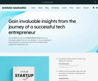 Shirishnadkarni.com(FROM STARTUP TO EXIT) Screenshot