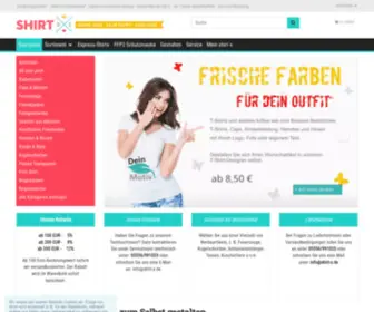 Shirt-X.de(T-Shirt Druck ab 3,45 Euro versandkostenfrei und günstig) Screenshot