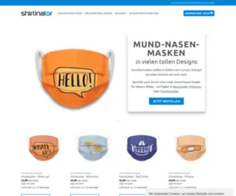 Shirtinator-Mundschutz.de(Bedruckte Gesichtsmasken) Screenshot