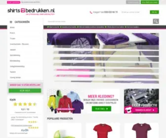 Shirts-Bedrukken.nl(Voordelig kleding laten bedrukken of borduren) Screenshot