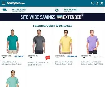 Shirtspace.com(Blank Wholesale Clothing & Bulk T Shirt Apparel) Screenshot