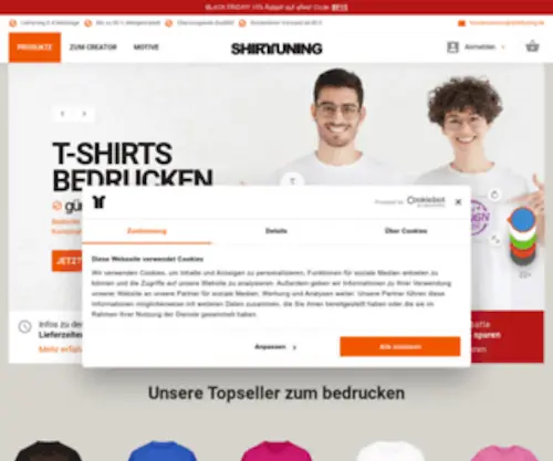 Shirttuning.de(Wir bedrucken Deutschland) Screenshot