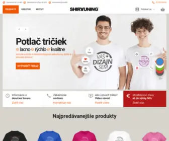 Shirttuning.sk(Veľký výber textilu na potlač) Screenshot