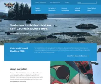 Shishalh.com(The shíshálh Nation) Screenshot