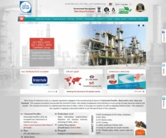 Shiva-Group.com(Hydrochloric Acid Manufacturer) Screenshot