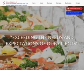 Shivahospitalityservices.com(Shiva Caterers & Hospitality Services Pvt) Screenshot