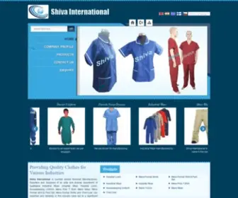 Shivainternational.net(Industrial Clothing manufacturers) Screenshot