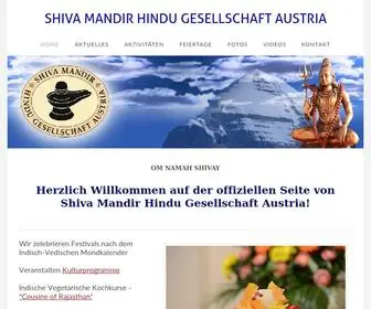 Shivamandir.net(Shiva Mandir Hindu Gesellschaft Austria) Screenshot