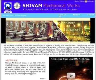 Shivammechanizm.com(Steel Rolling Mill Plants Manufacturers India) Screenshot