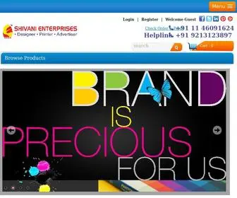 Shivanienterprises.com(Online printing & designing services) Screenshot