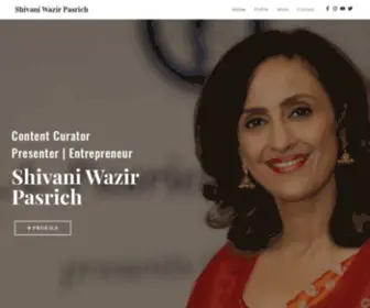 Shivaniwazirpasrich.com(Shivani Wazir Pasrich) Screenshot