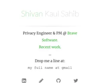 Shivankaul.com(Shivan) Screenshot