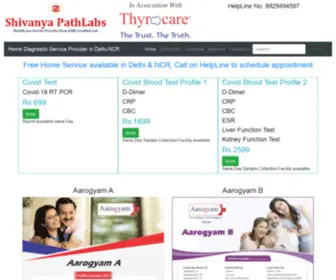 Shivanyapathlabs.com(Shivanya PathLabs) Screenshot