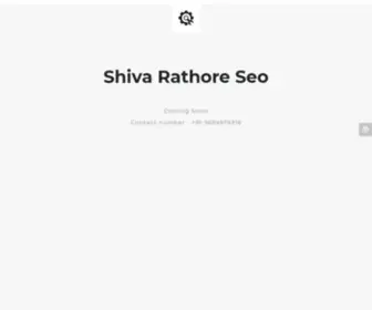 Shivarathoreseo.com(Shiva Rathore Seo) Screenshot