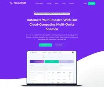 Shivom.io(End-to-end multi-omics cloud-computing informatics platform which) Screenshot