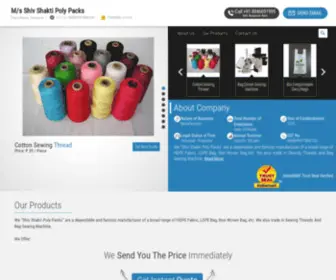Shivshaktipolypacks.com(M/s Shiv Shakti Poly Packs) Screenshot