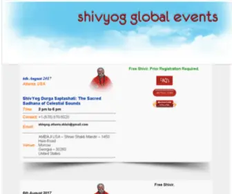 Shivyogevents.com(Upcoming ShivYog Events) Screenshot