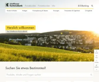 SHKB.ch(SHKB – Ihre Kantonalbank in Schaffhausen) Screenshot