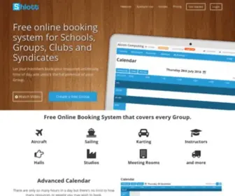 Shlott.com(Free online booking calendar and group management system) Screenshot