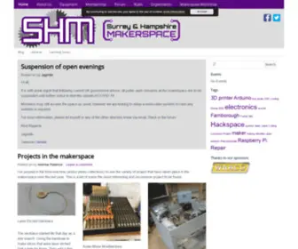 Shmakerspace.org(Surrey and Hampshire Makerspace) Screenshot