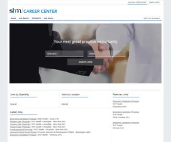 SHmcareercenter.org(SHM Career Center) Screenshot