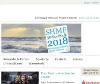 SHMF.de(Schleswig-Holstein Musik Festival) Screenshot