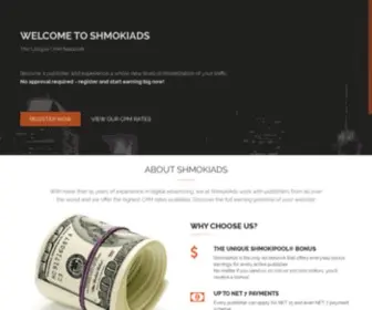 Shmokiads.com(The Unique CPM Network) Screenshot