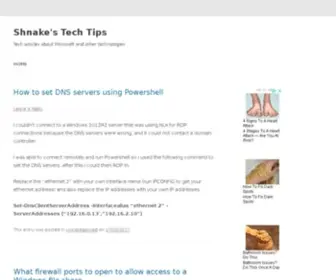 Shnake.com(Shnake's Tech Tips) Screenshot