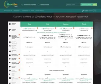 Shneider-Host.ru(Хостинг для сайта) Screenshot