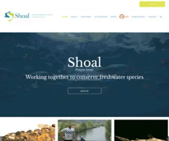 Shoalconservation.org(Working together to conserve freshwater species) Screenshot
