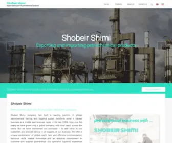 Shobeirshimi.com(Exporter and importer of petrochemicals) Screenshot
