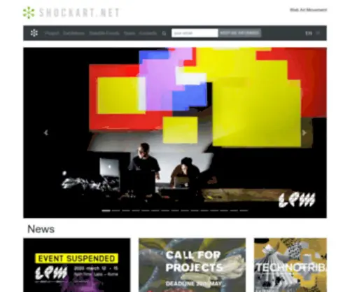 Shockart.net(Web Art Movement) Screenshot