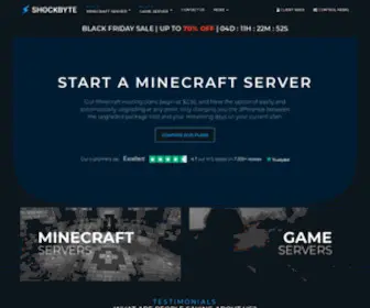 Shockbyte.com(Minecraft Hosting) Screenshot