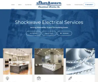 Shockwavellc.net(We offer a variety of electrical contracting services to clients both large and small) Screenshot
