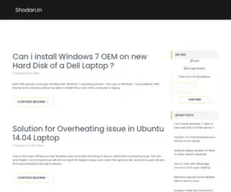 Shodan.in(Blogging) Screenshot