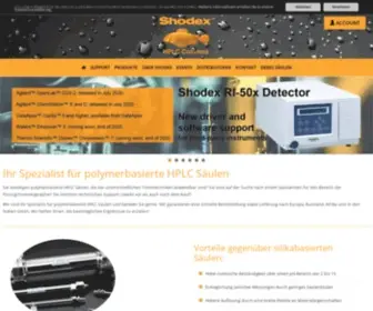 Shodex.de(Capture the essence) Screenshot